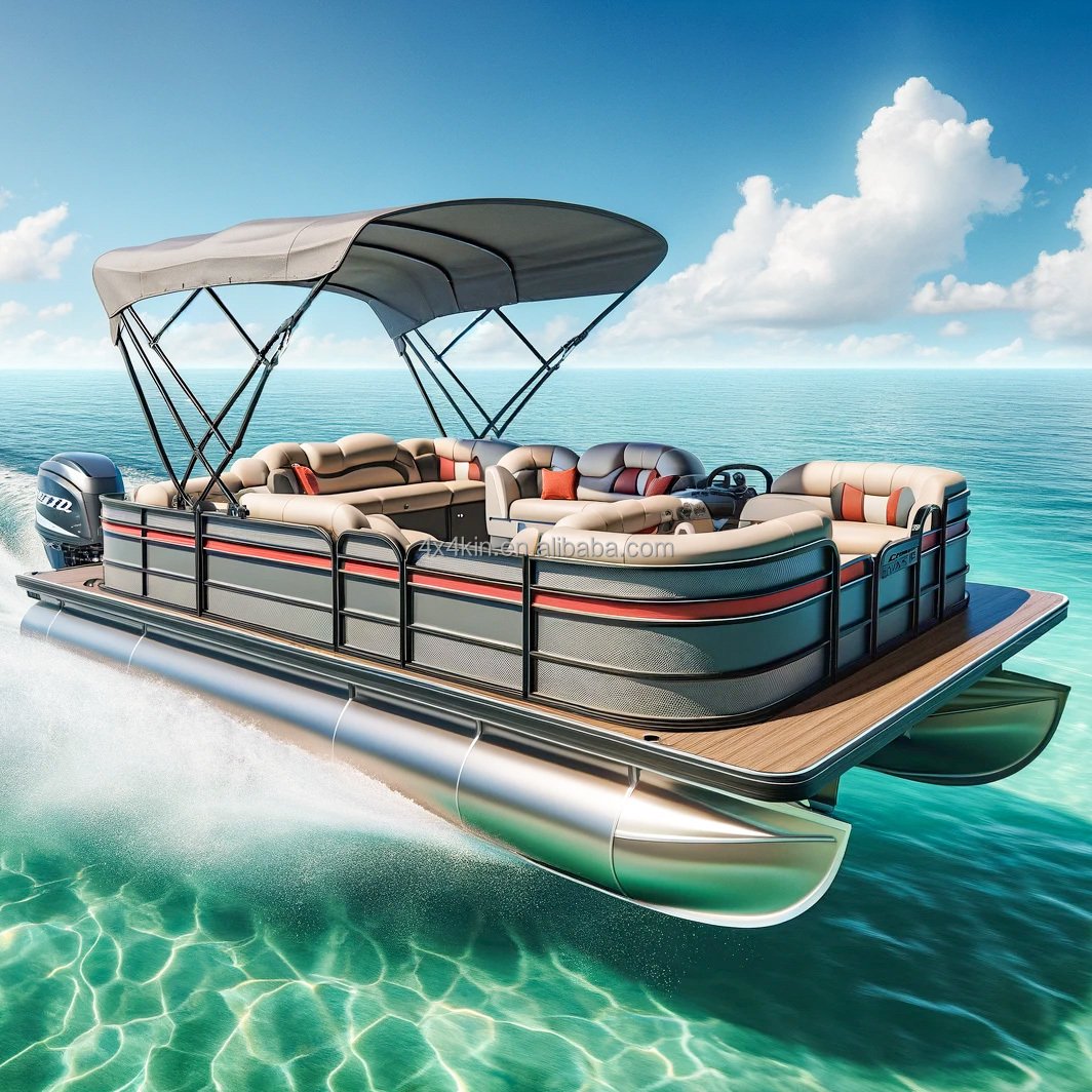 China Supplier Kinocean Aluminum Fishing Pontoon Boat Leisure Aluminum Pontoon Boat for Sale for Sale